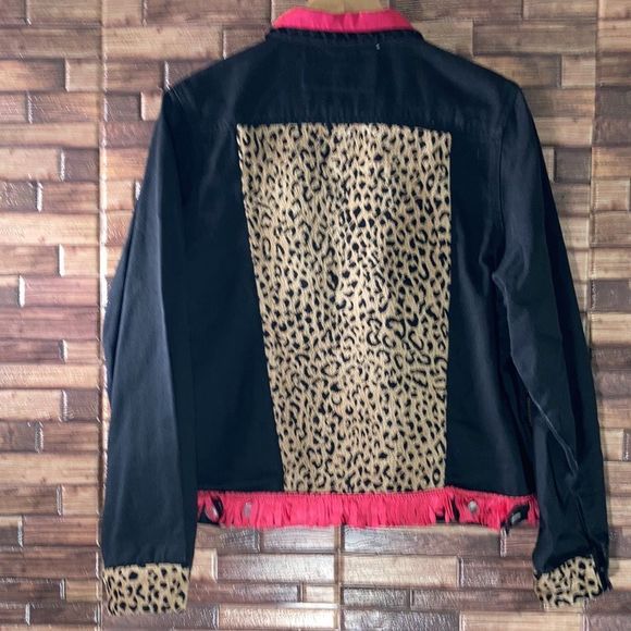 Vintage 80’s Womens Taylor G Dallas, TX Black Retro Denim Jacket size Medium - Picture 2 of 8